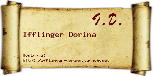 Ifflinger Dorina névjegykártya